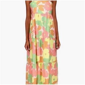 Social Standard by Sanctuary Floral Tiered Maxi Dress XXL Sleeveless‎ Summer